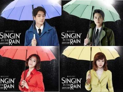Baekhyun, Kyuhyun, dan Sunny Tampil Colorful di Poster 'Singin' In The Rain'